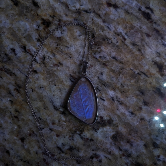 925 sterling silver Butterfly wing necklace - Picture 2 of 6